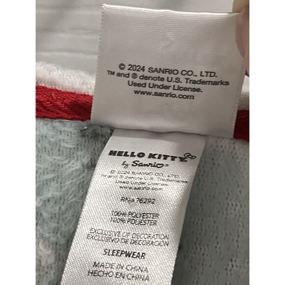 Hello Kitty Womens Union Suit One Piece Pajamas Jumper Christmas Sz S Blue - Picture 4 of 9